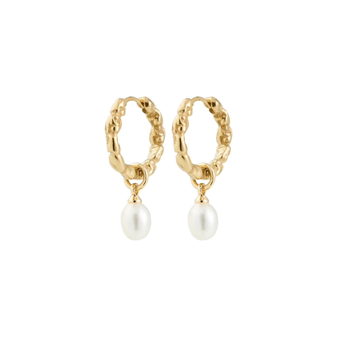 Shift pearl earring gold