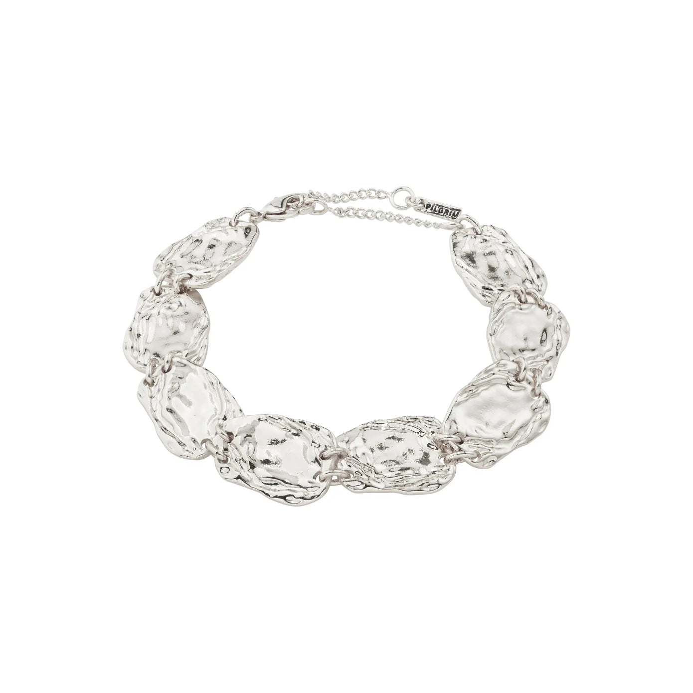 Shift flat bracelet silver