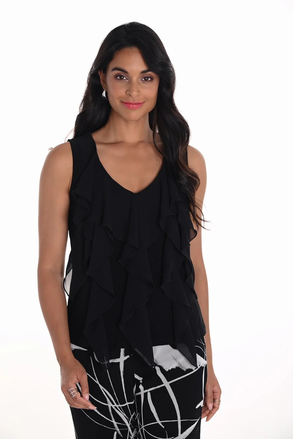 Frill Front Sleeveless Tank