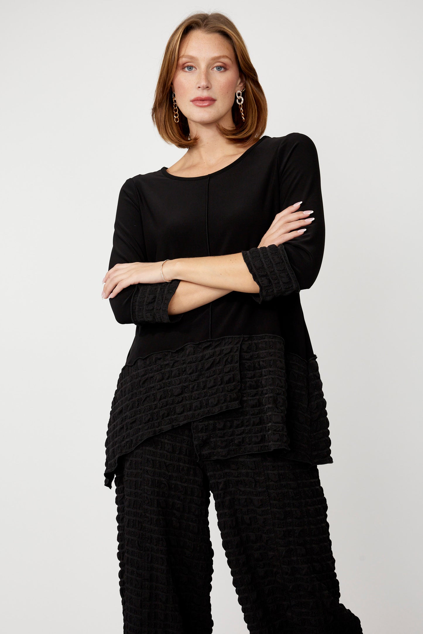 Pullover Ruffled Boat Neck