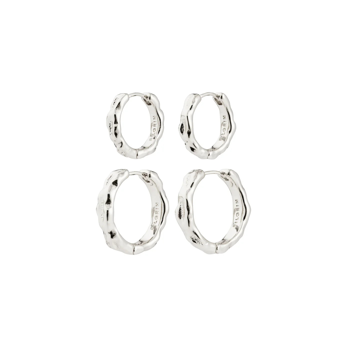 Darby earrings 2 in 1 set silver
