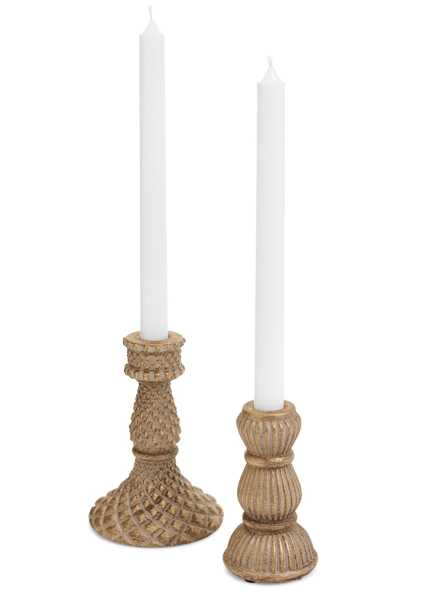 CANDLE HOLDER TAPPER CEMENT ANTIQUE BRONZE