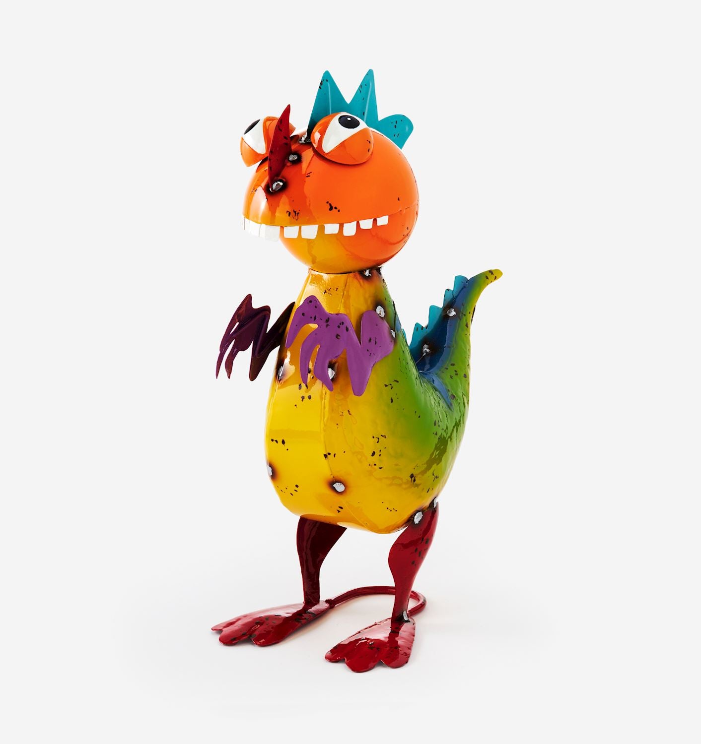 Metal Standing Dinosaur Figurine