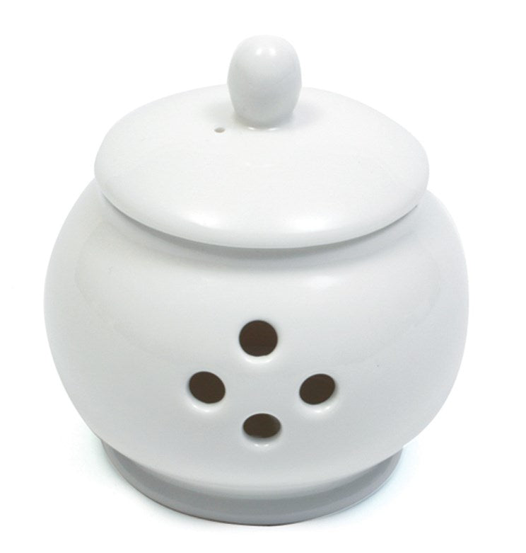 GARLIC POT W/LID WHT