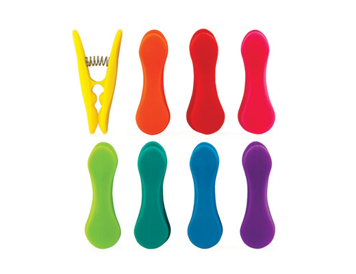 RAINBOW BAG CLIPS SET OF 8