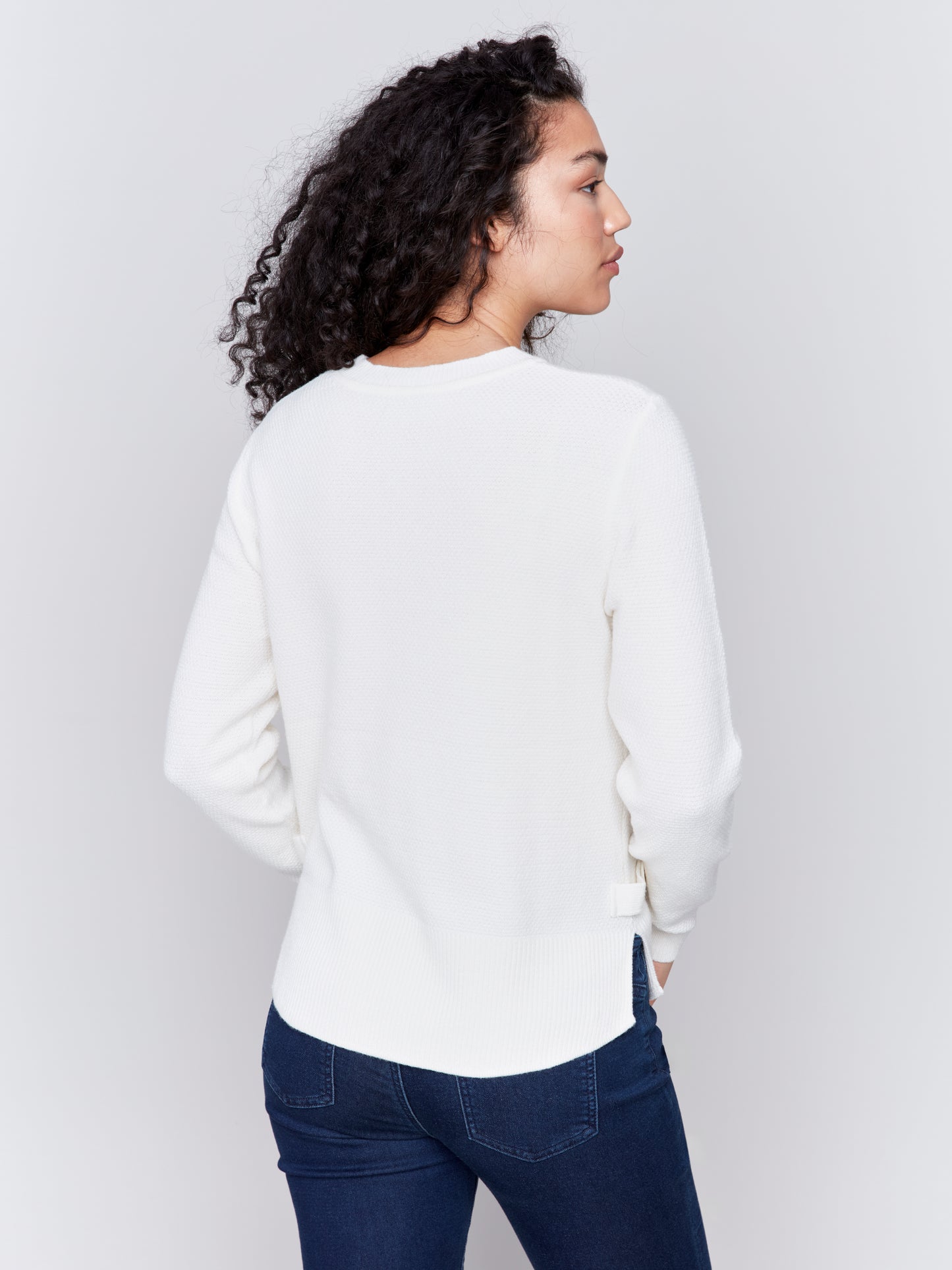 Sweater with Side Tab Detail