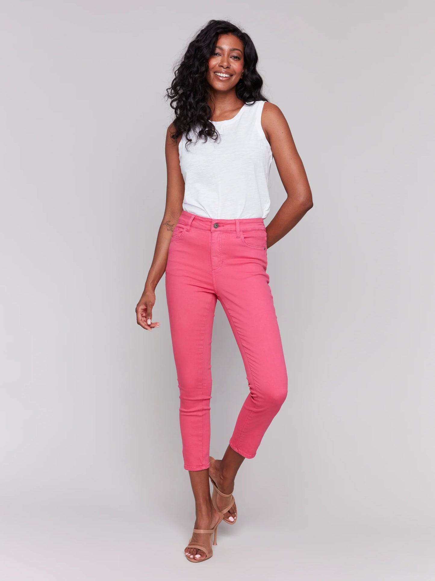 Twill slim pant