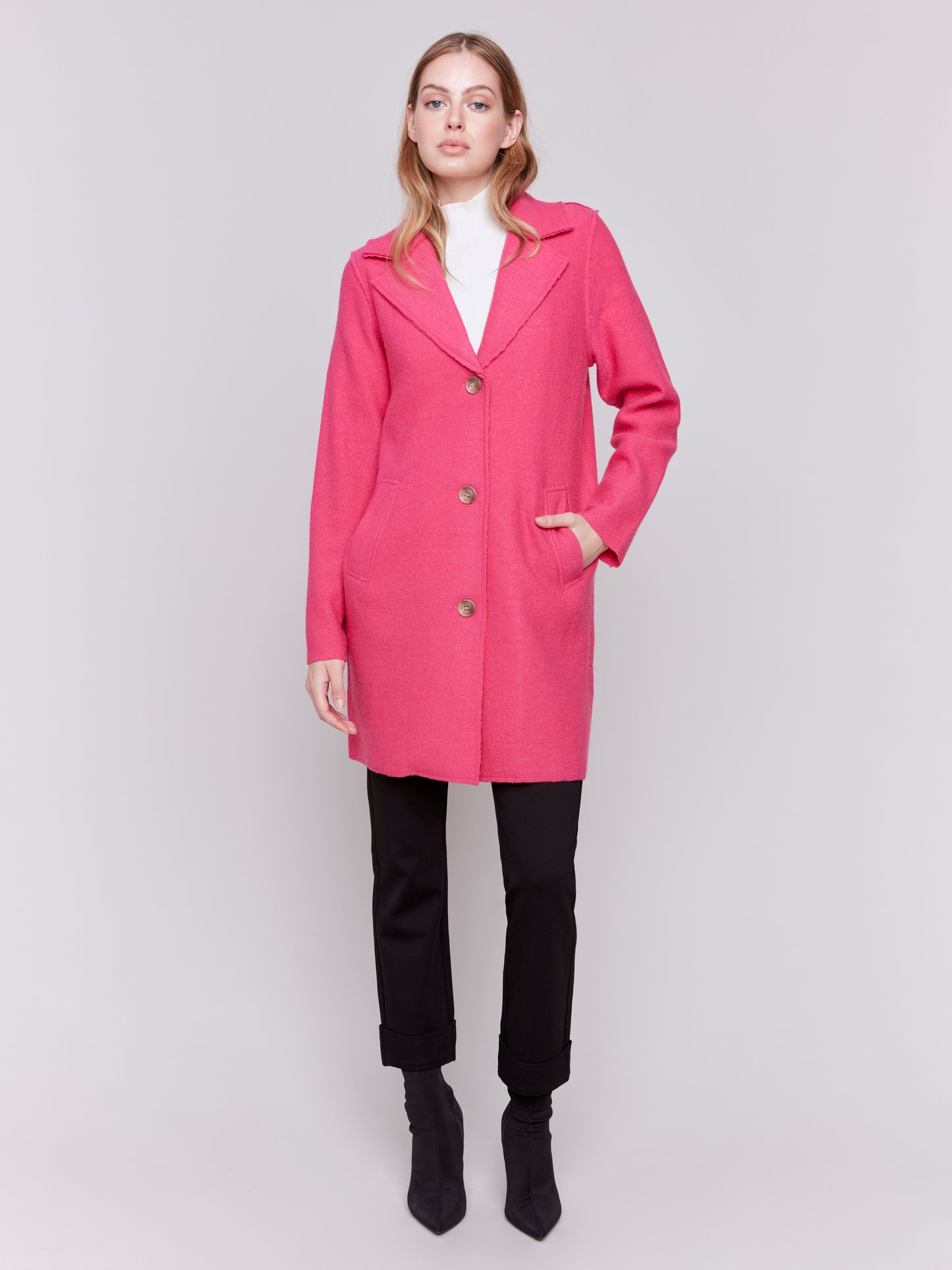 Long Boiled Wool Coat