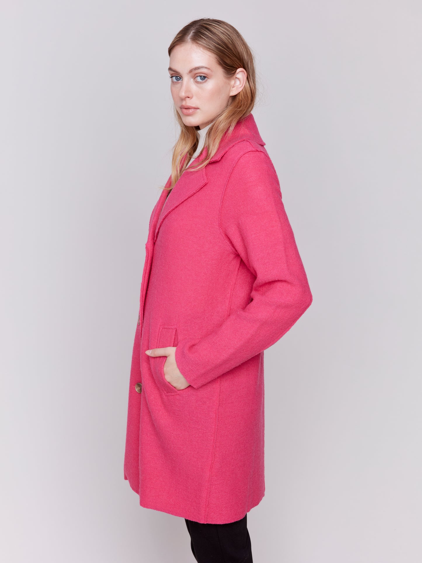 Long Boiled Wool Coat
