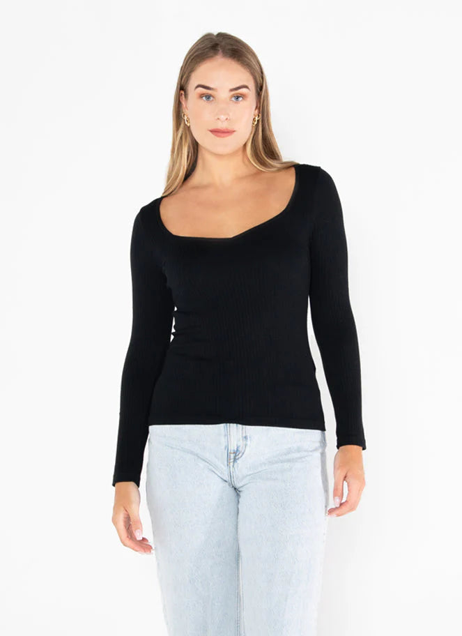 Bamboo L/S Sweetheart Top CERT1205