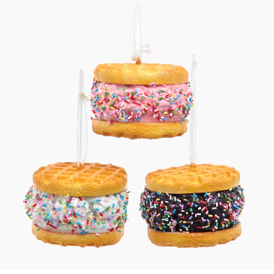 waffle ice cream sandwich orn