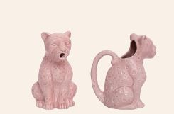 Stoneware Leopard Pitcher