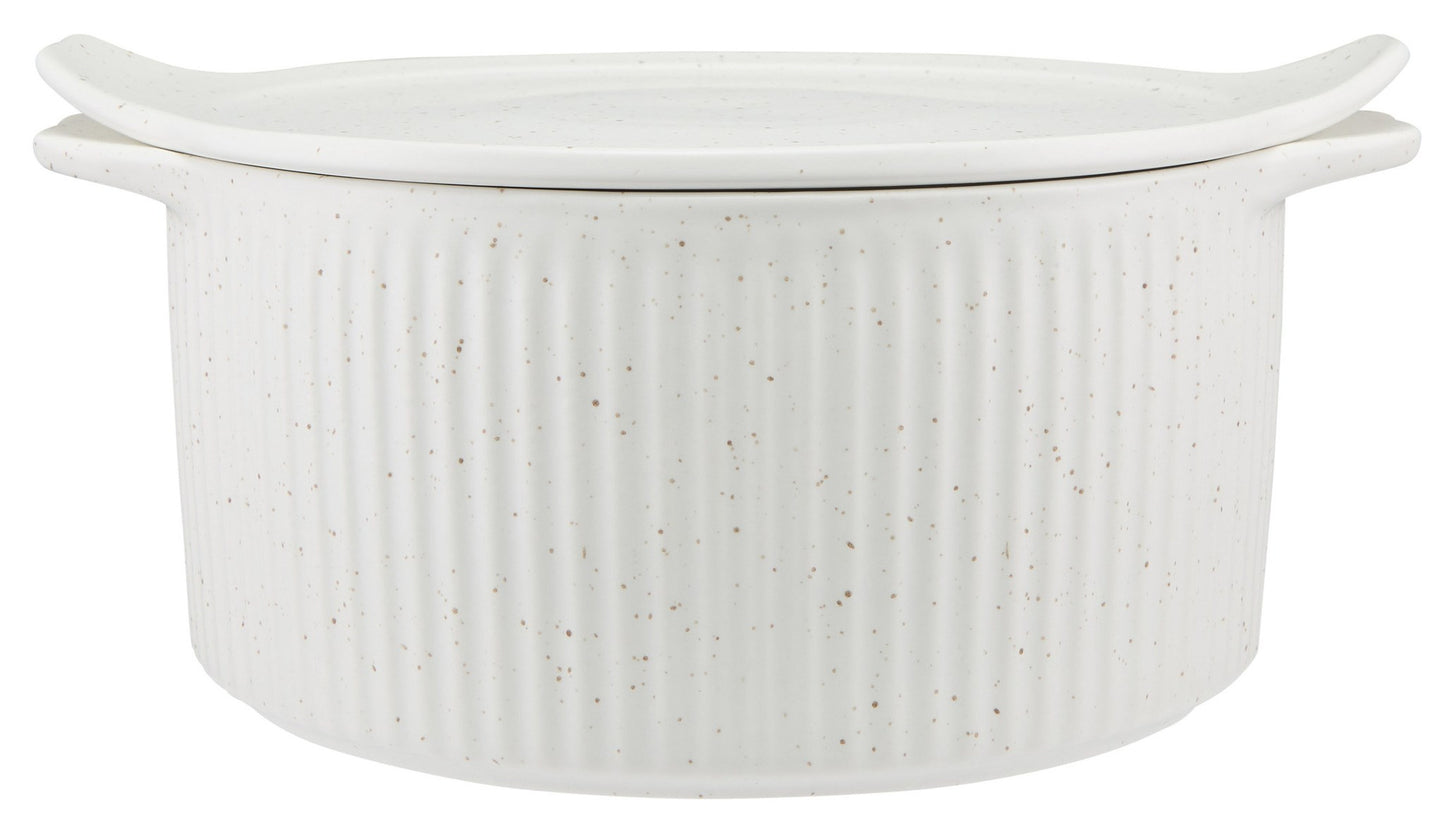 Round Casserole with Tray Lid Speckle 3L