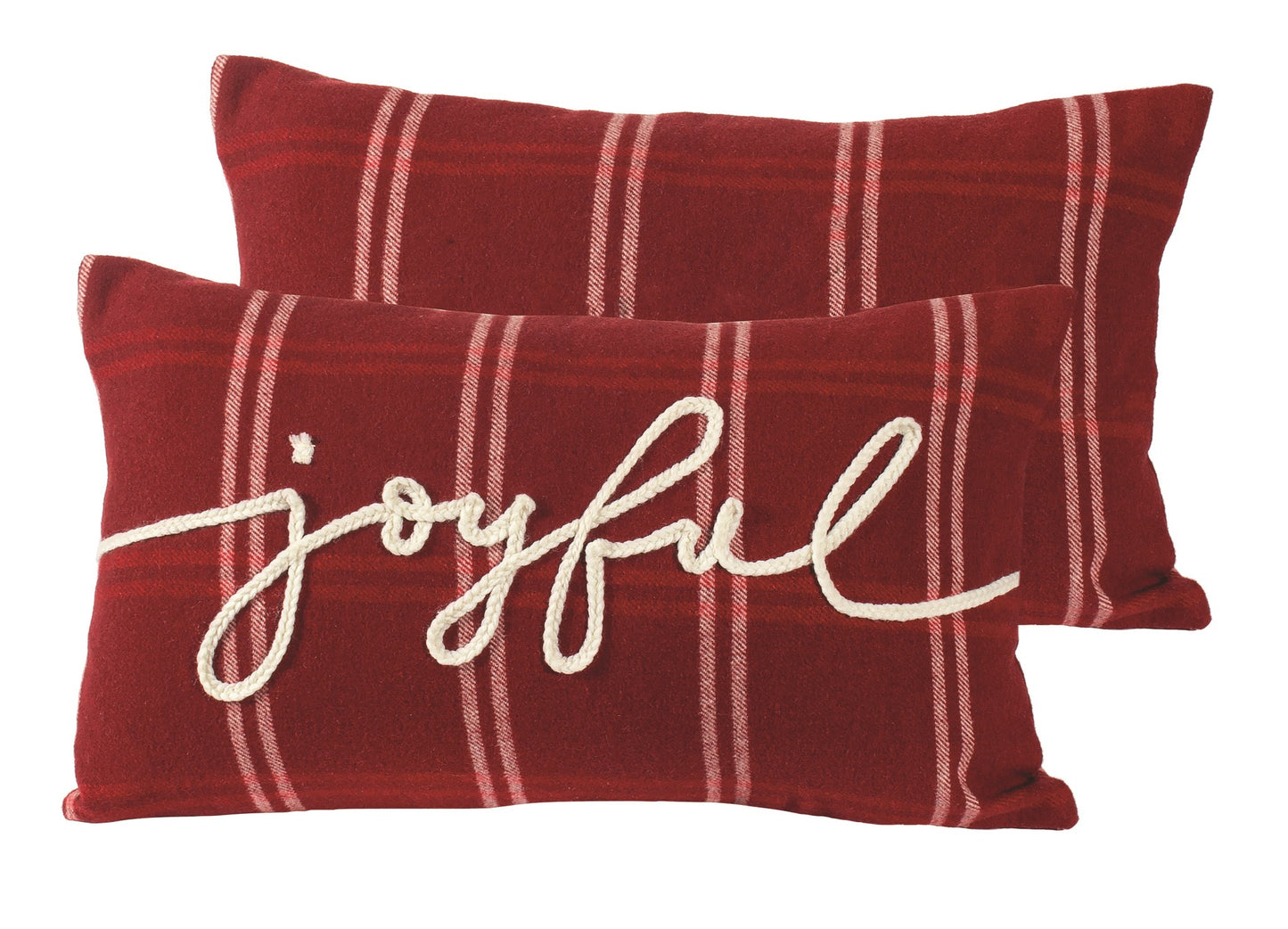 Joyful Plaid pillow