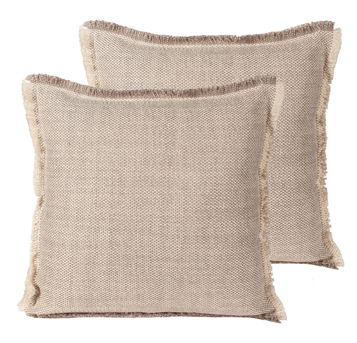 Jute white pillow