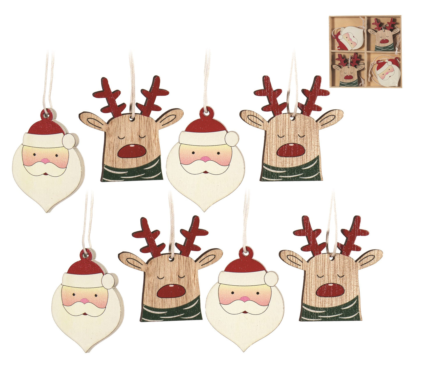 ORN - SANTA/DEER