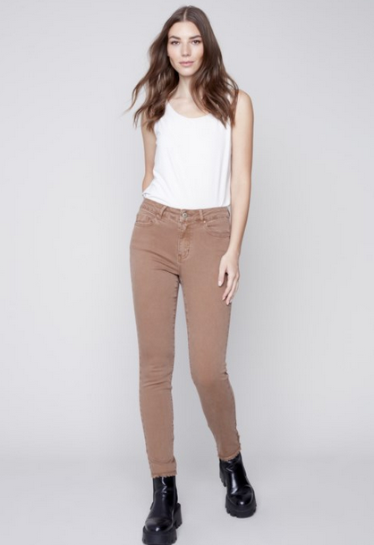 Stretchy Twill Pants with Tulip Hem C5166Y 618A