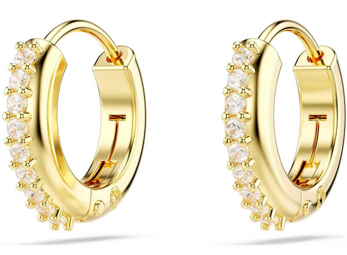 Matrix Gold Hoop Earrings Swarovski 5697228