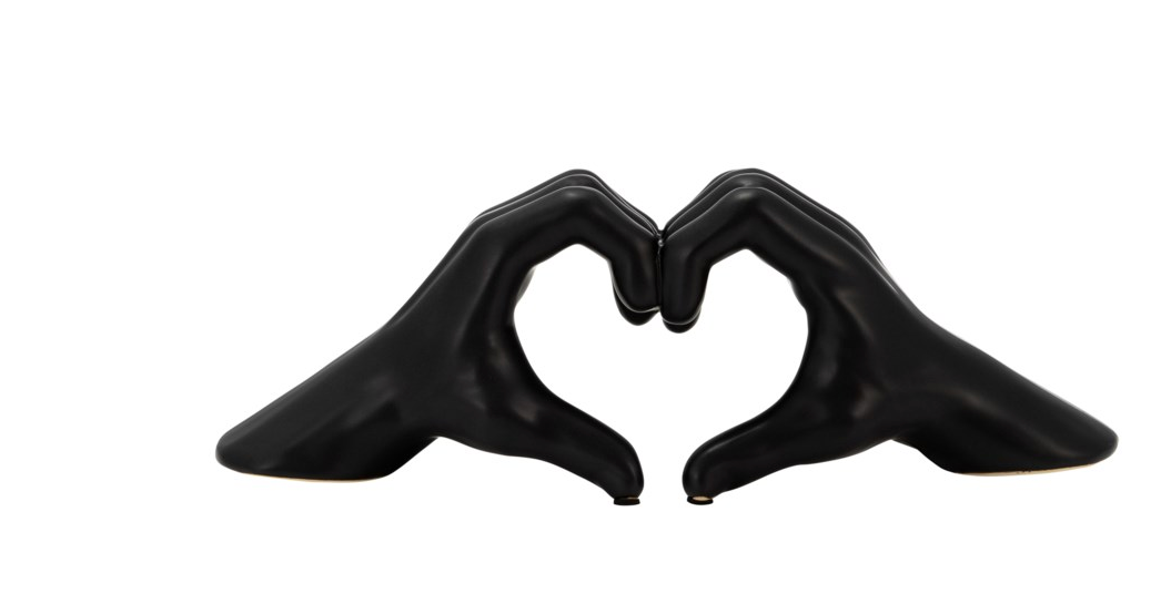 Hand Heart Black