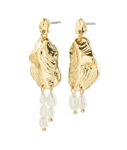 BLOOM recycled earrings white/gold-plated