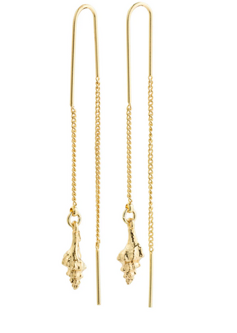 SEA recycled chain earrings gold-plated