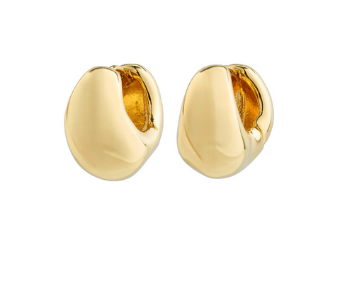 LIGHT recycled chunky earrings gold-plated