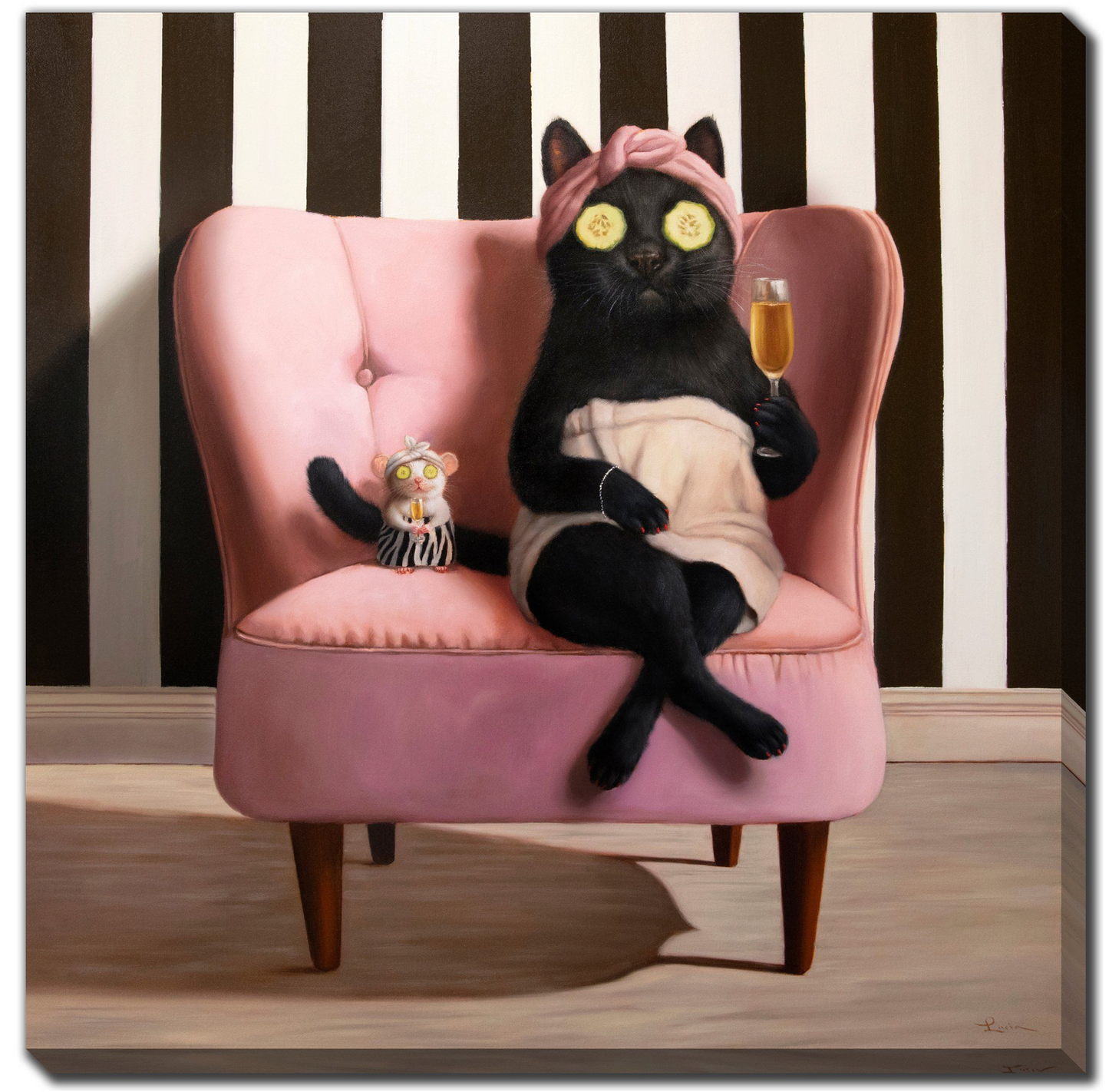 Pamper Party 16x16 with Floating Frame