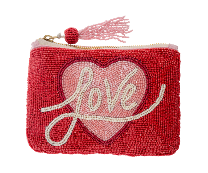 Beaded wallet Love