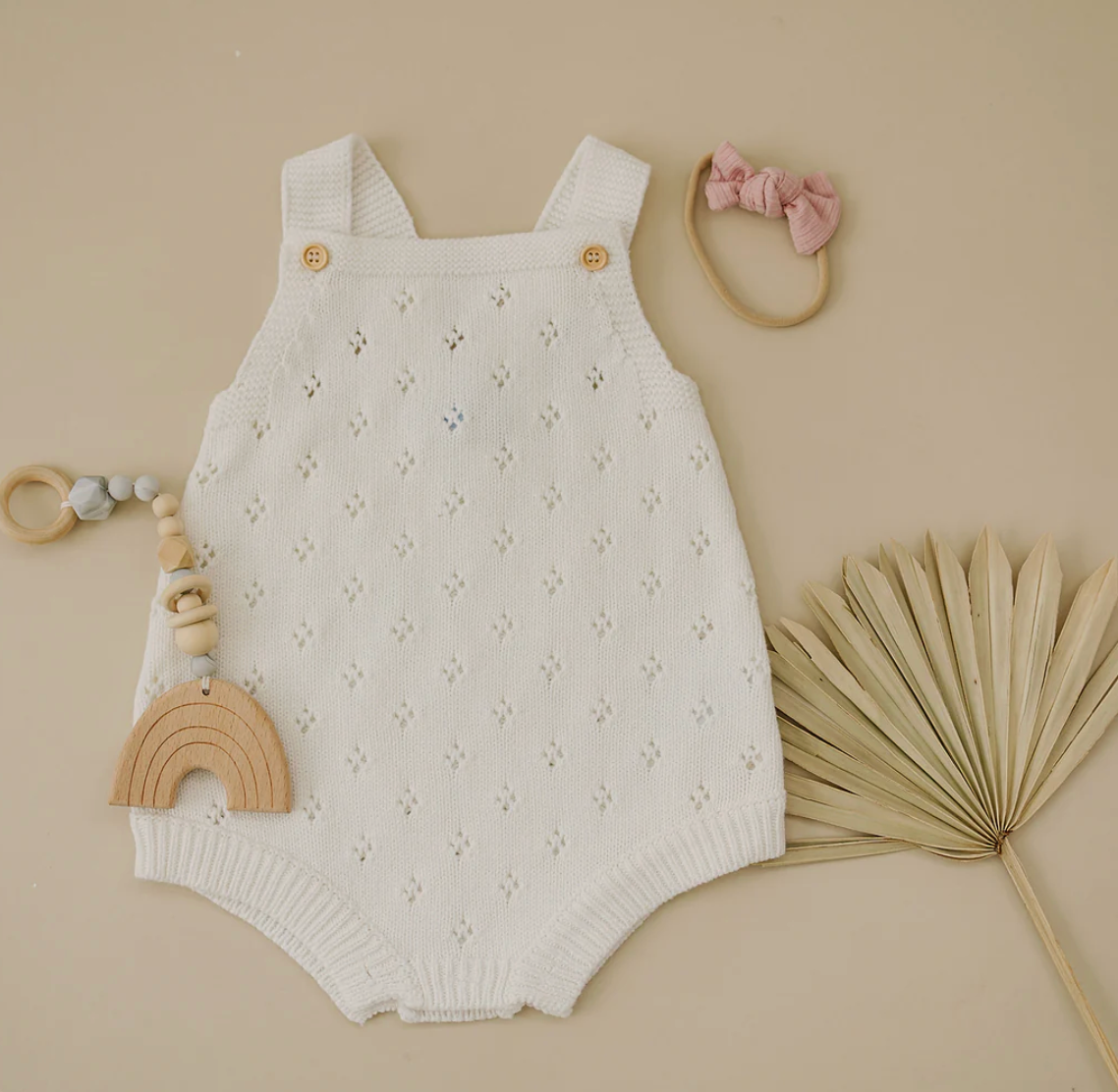 Knit Eyelet Romper
