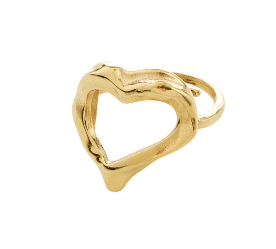 Iris recycled heart ring