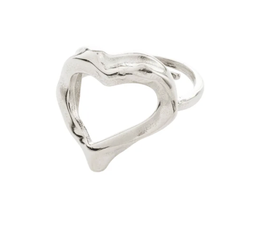 Iris recycled heart ring