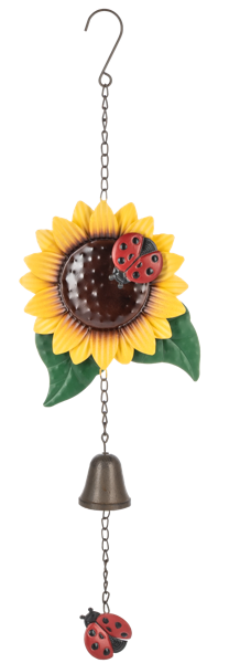 Sunflower with Ladybug Windchime