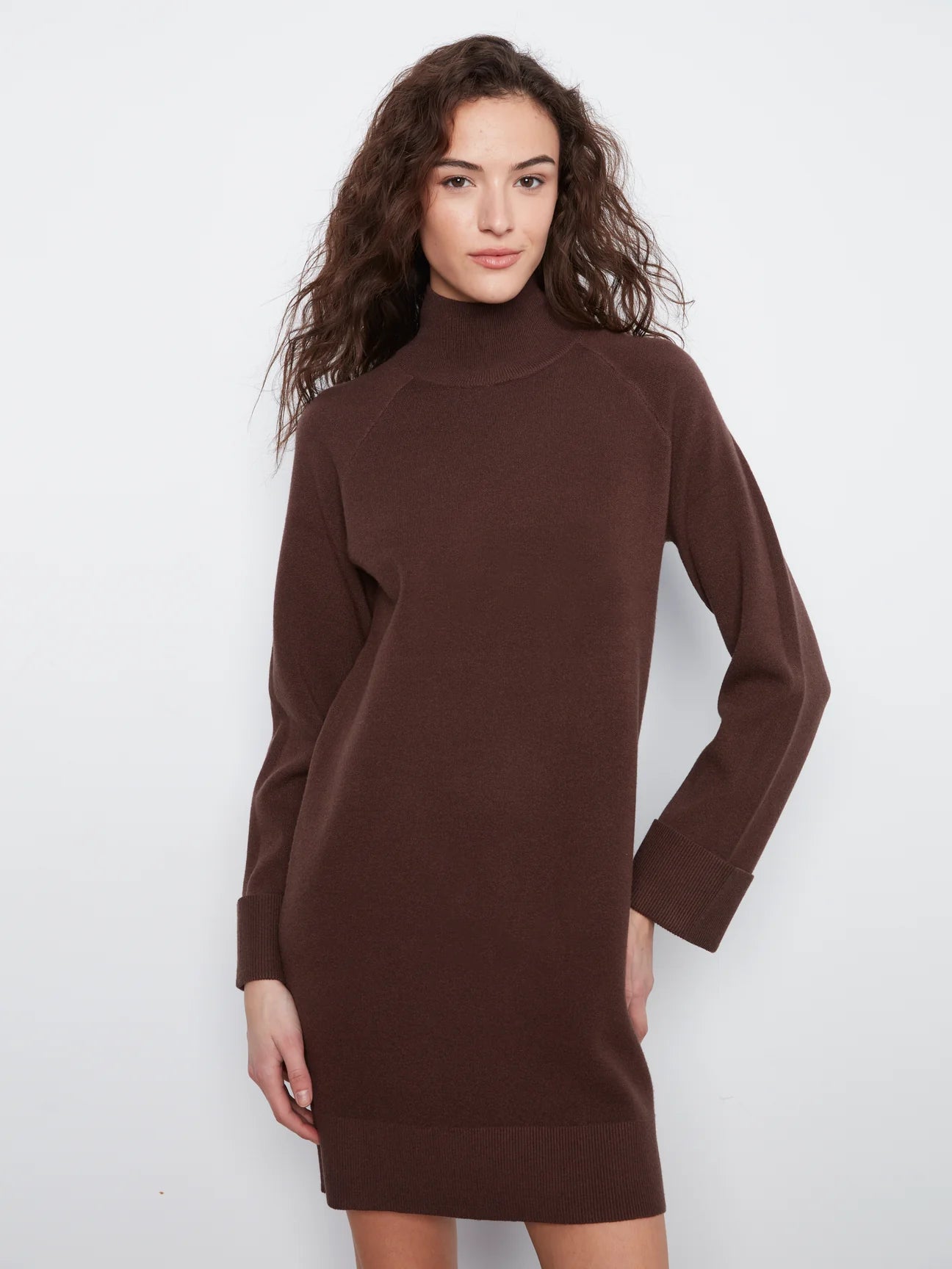 CHARLIE B C3263 TURTLE NECK SWEATER DRESS