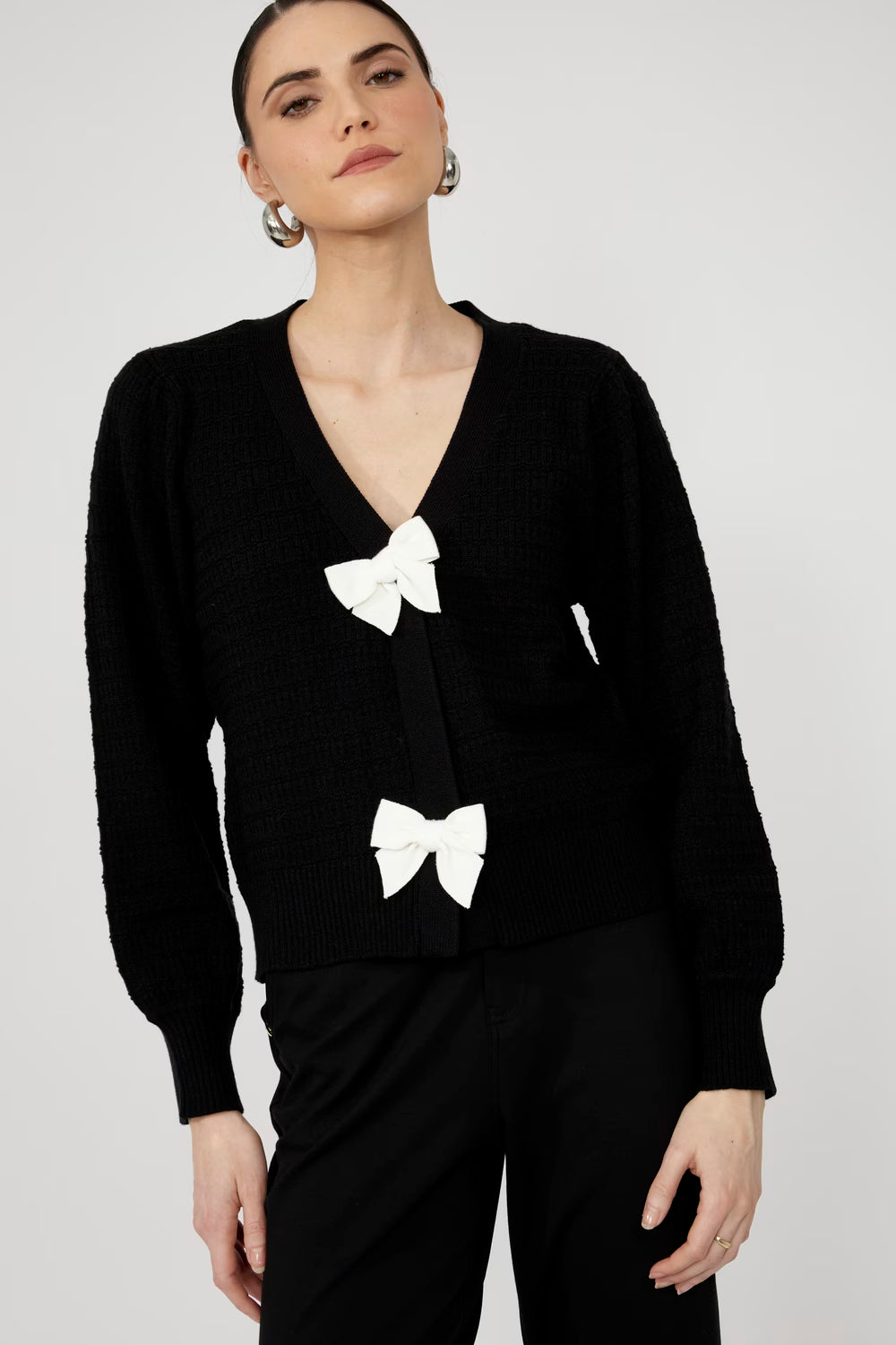 Knit Cardigan with bows 246224U