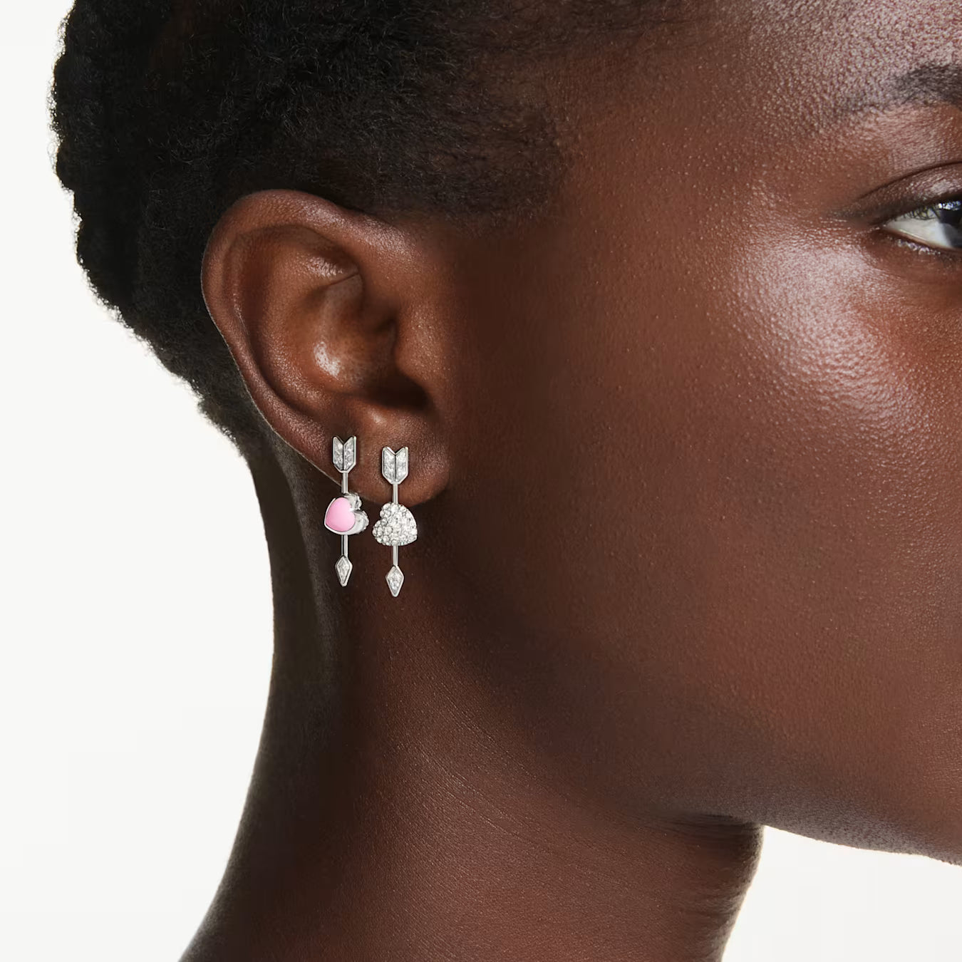 Idyllia drop earrings Mixed cuts, Heart with arrow 5749602