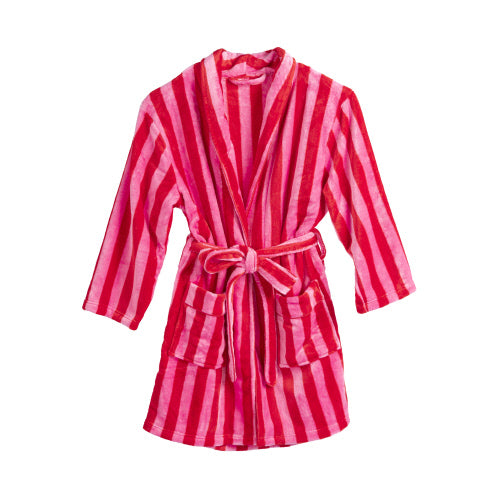 FELICITY STRIPE ROBE, RED