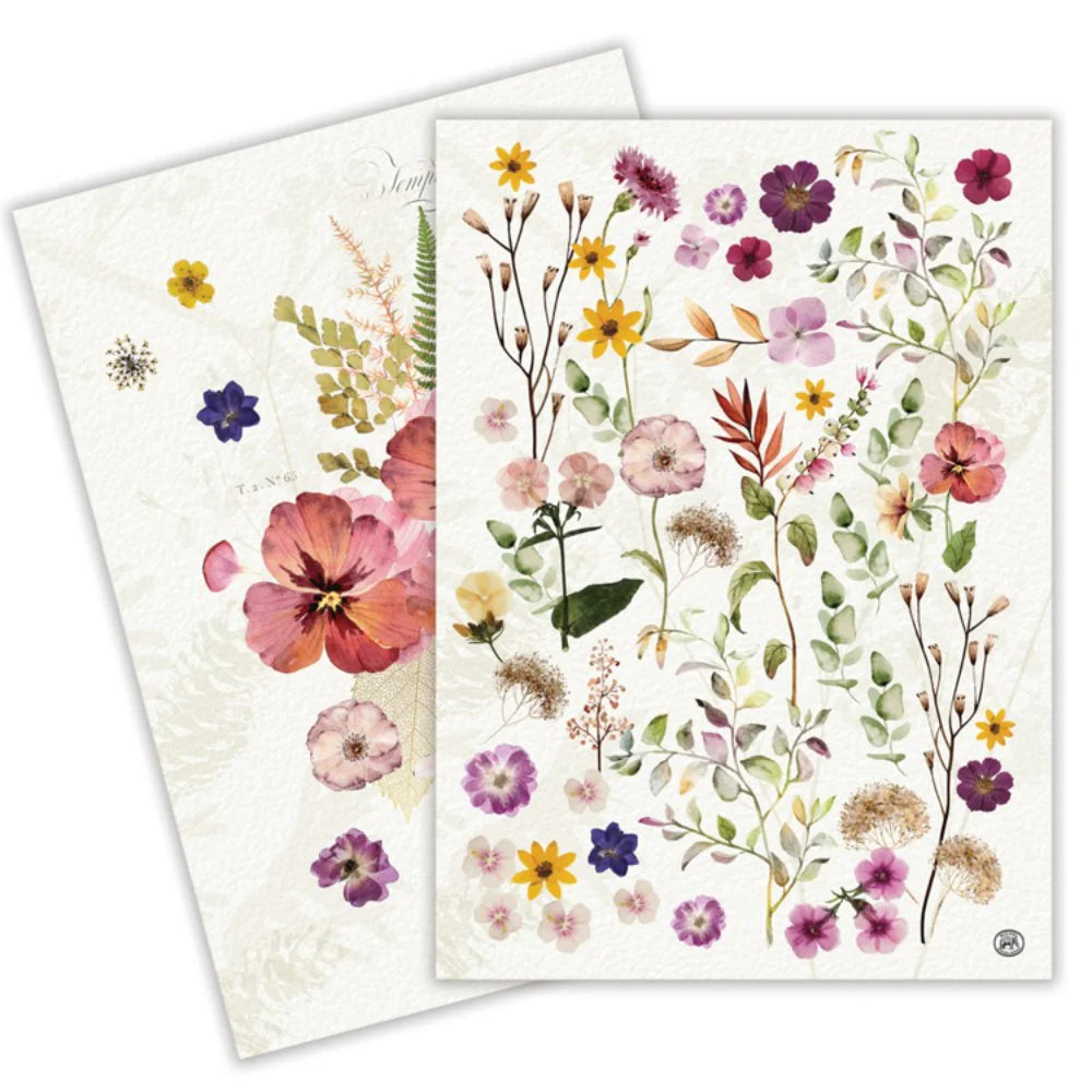 Pressed Flower Kitchen Towel