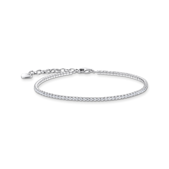 Thomas Sabo Silver tennis bracelet with white zirconia 19cm