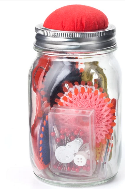 Mason jar Sewing Kit