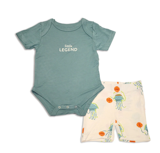 Bamboo Short Sleeve Onesie & Short Set