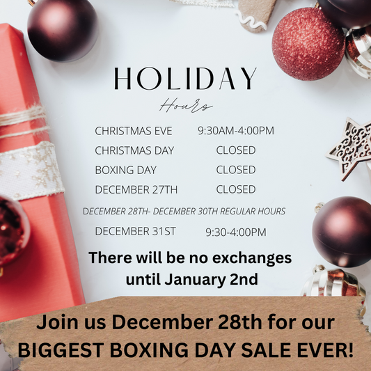 Holiday Hours