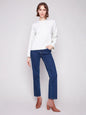 Salt and pepper crew neck sweater C2911-371C