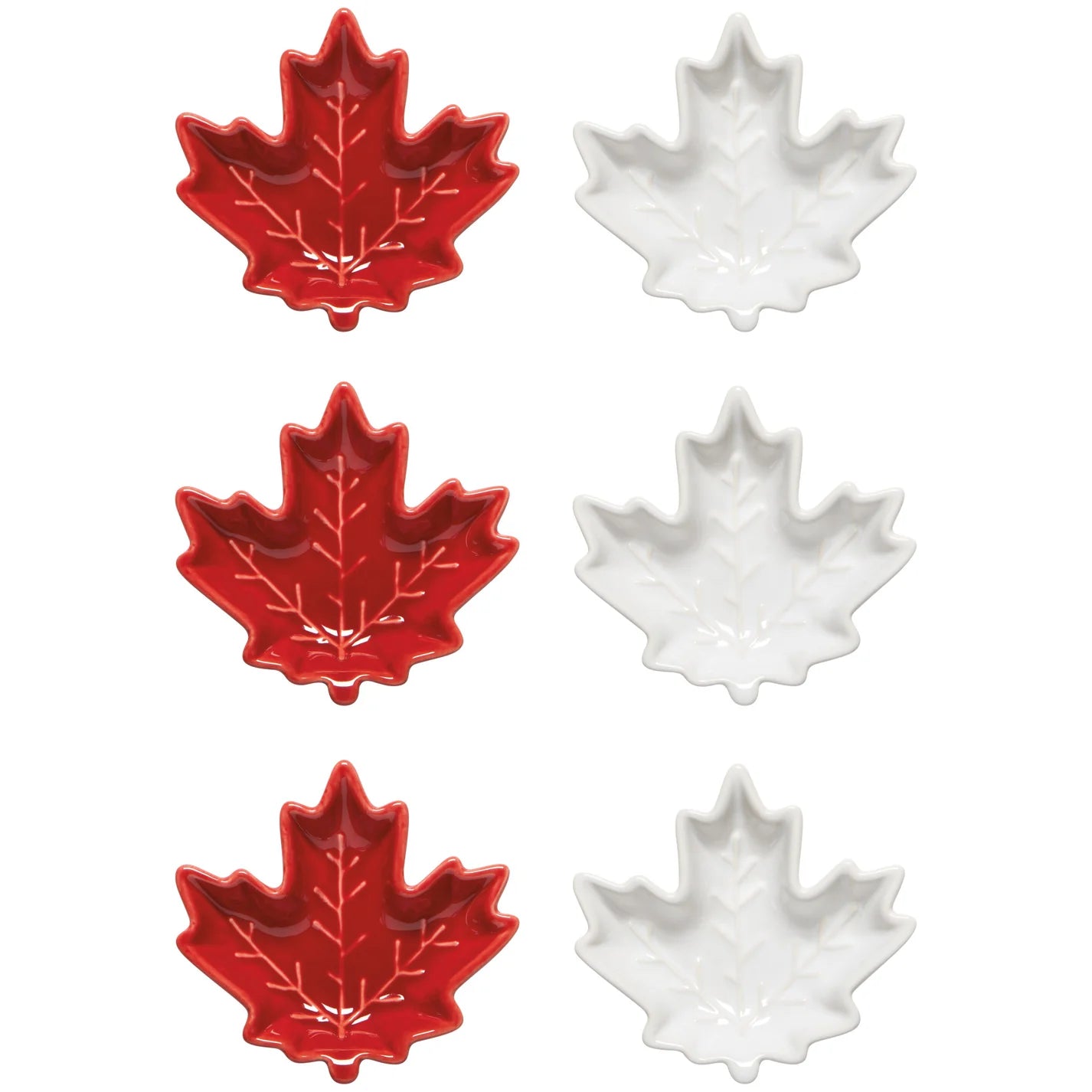 Maple Leaf Pinch Bowls Set of 6