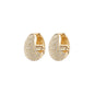 FOCUS recycled crystal earrings gold-plated