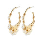 FOCUS recycled hoop earrings gold-plated