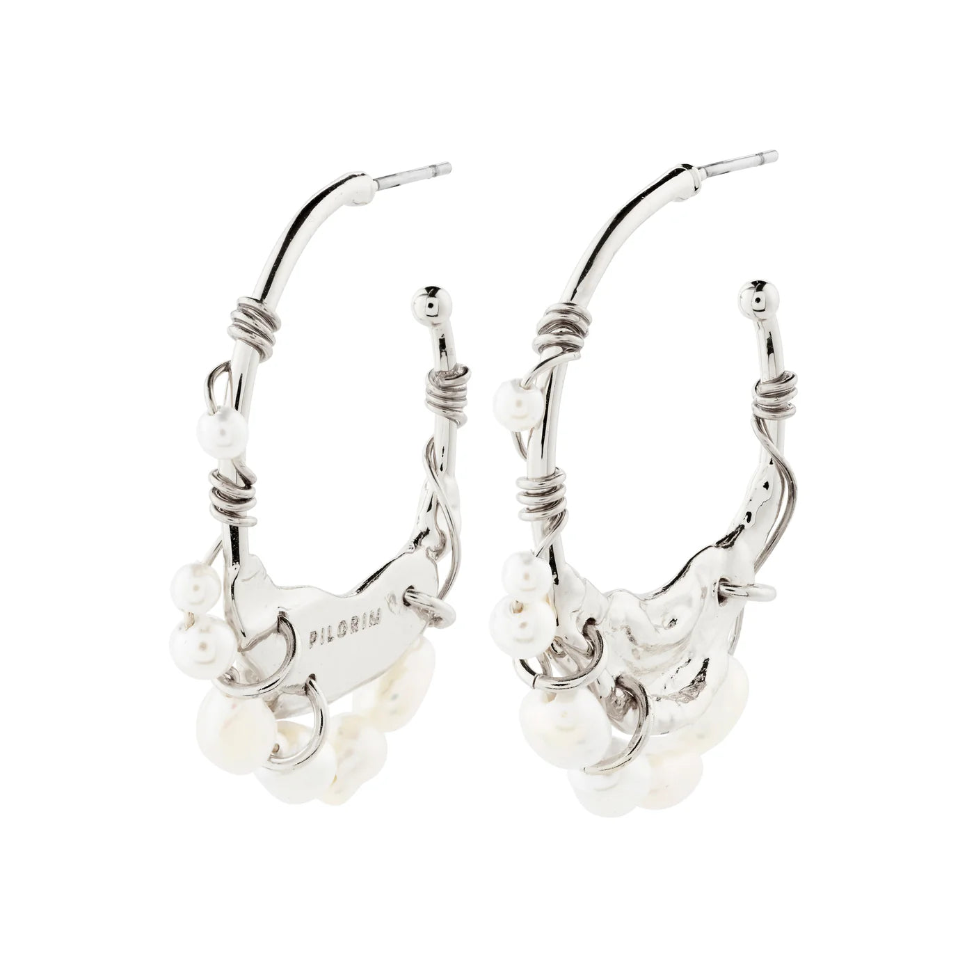 FOCUS recycled hoop earrings silver-plated