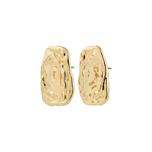 Shift earring flat stud gold