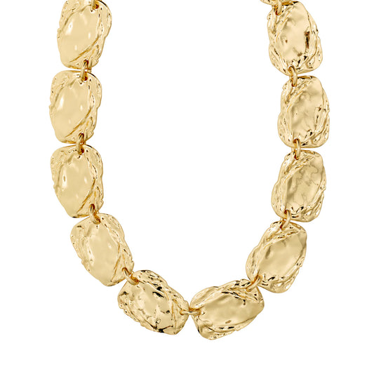 Shift flat necklace gold