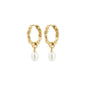 Shift pearl earring gold