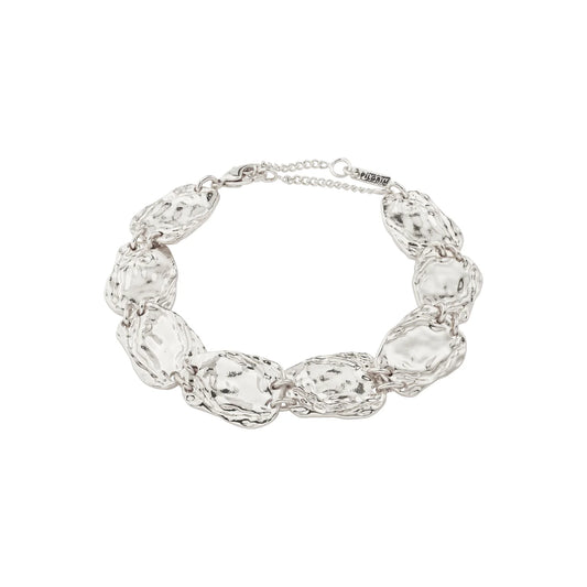 Shift flat bracelet silver